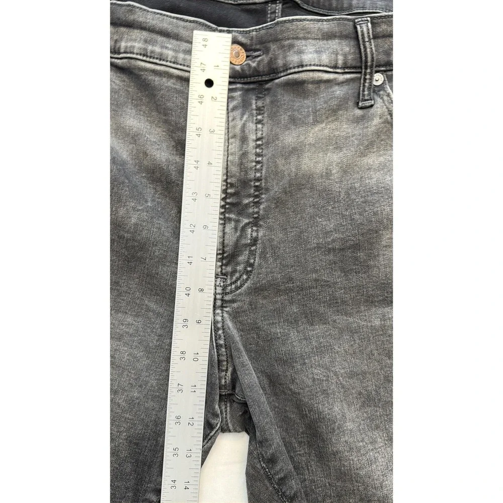 Express Skinny Jeans Womens 18P Gray Charcoal Mid Rise‎ Distressed Stretch 38x27